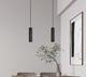 Pendant Light Black Ribbed Cylinder 65mm GU10 10W Pendant Light Black Ribbed Cylinder 65mm GU10 10W